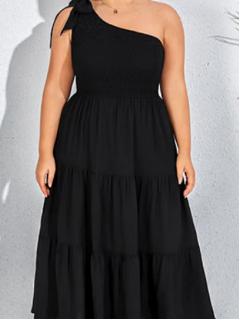 Kim Curvy 18W One Shoulder Black Dress